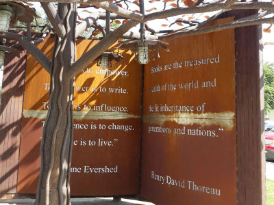 Photo of quotes carved on walls in Surprise AZ