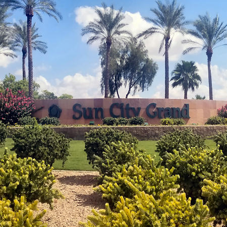 Photo of Sun City Grand wall signage and landscape
