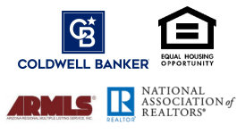 Logo images for Equal House, ARMLS, NAR and Coldwell Banker Realty