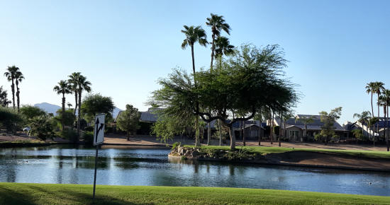 Photo of water by homes in Pebble Creek Community